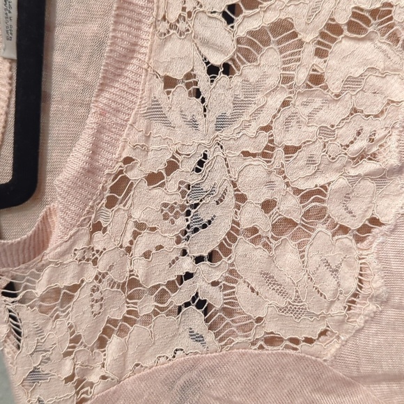 Zara W/B Collection Long Sleeve Top Light Weight Small Size Lacy Romance - Picture 2 of 8